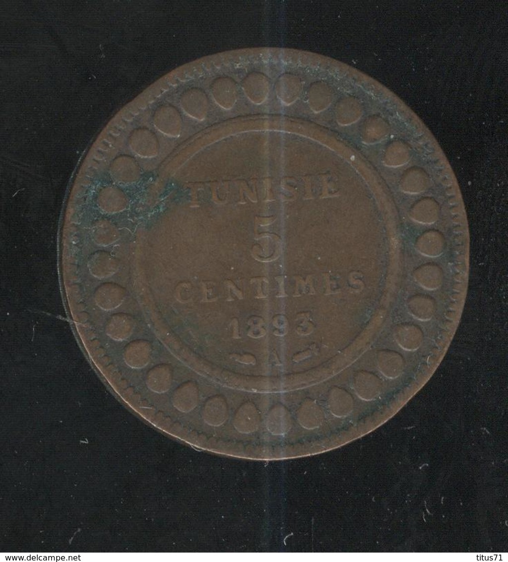 5 Centimes Tunisie 1893 A - Tunisie