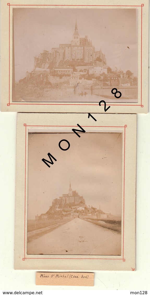 NORMANDIE - LE MONT SAINT MICHEL  -5 PHOTOS DE 1899 NON COLLEES - 9x12 Cms - Anciennes (Av. 1900)