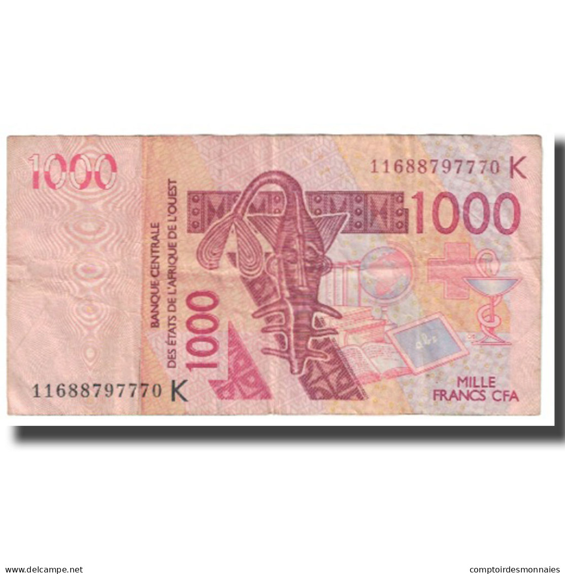 Billet, West African States, 1000 Francs, 2003, KM:115Aa, TB - West African States