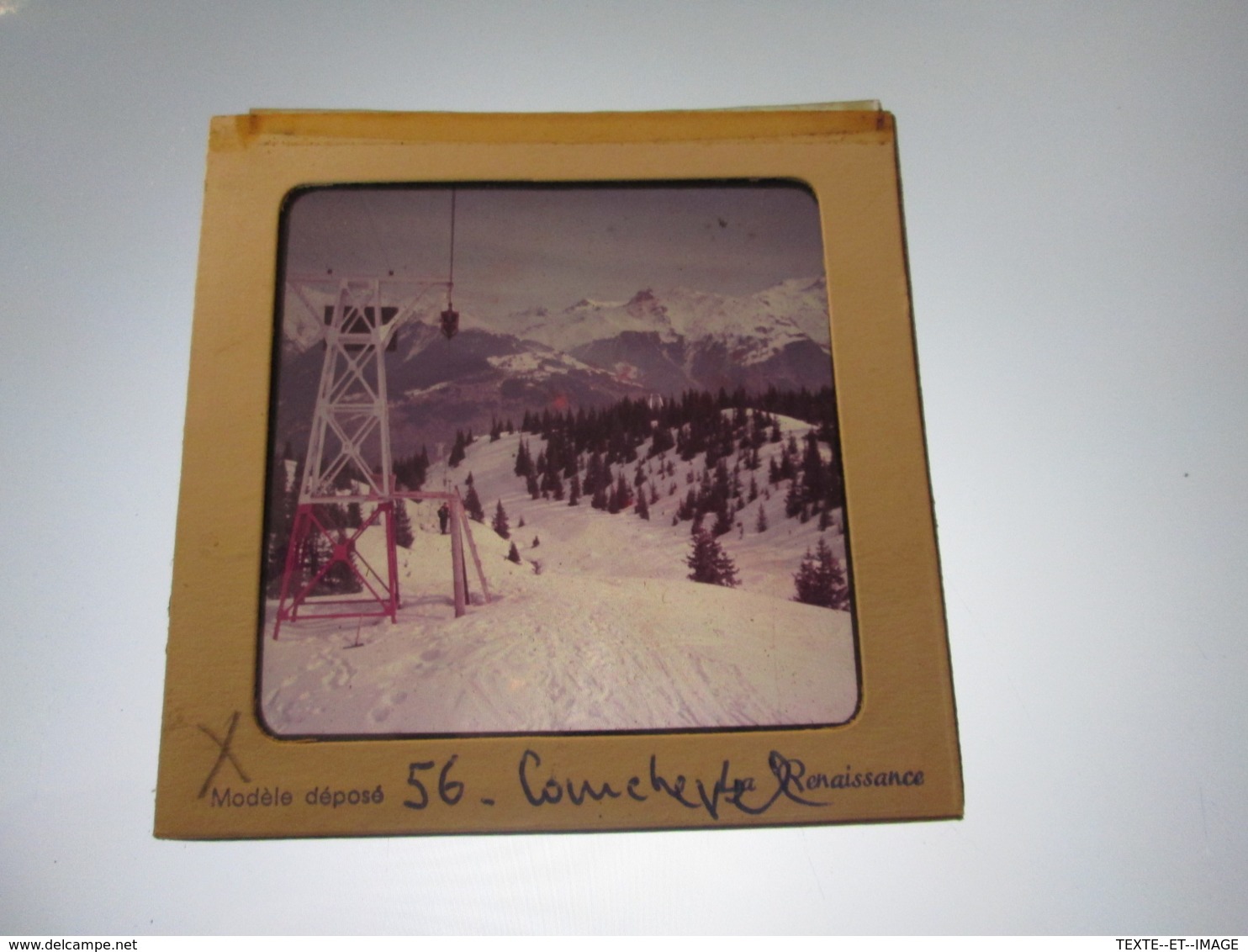 VINTAGE - Photographies Plaque Verre Lanterne Magique [73 COURCHEVEL 1956 - 22 Plaques Couleurs] - Plaques De Verre