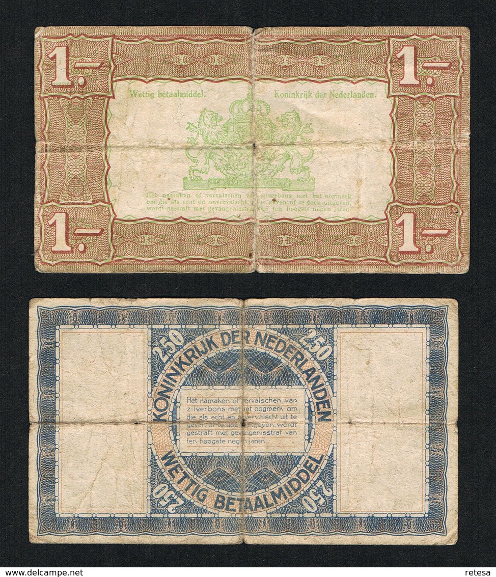 // NEDERLAND  2 ZILVERBONNEN 1 En 2 1/2 GULDEN 1 OCTOBER 1938 - 2 1/2 Florín Holandés (gulden)