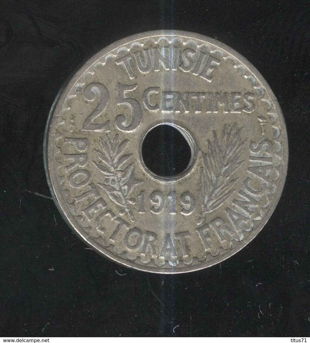 25 Centimes Tunisie 1919 - Tunesië