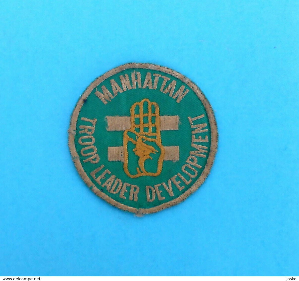 MANHATTAN TROOP LEADER DEVELOPMENT (BSA - The Boy Scouts Of America) Old Boy Scout Patch 1940s * USA Scouting Scoutisme - Scouting