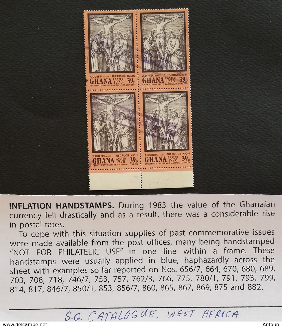 Ghana  1983 INFLATION HANDSTAMPS - Ghana (1957-...)