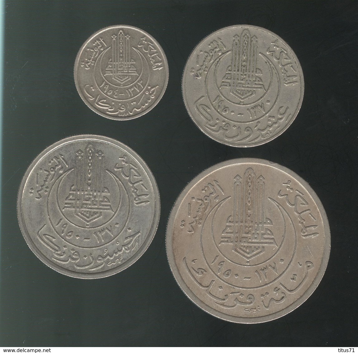 Lot 5 , 20 , 50 , 100 Francs Tunisie 1950 Et 1954 - Tunisie