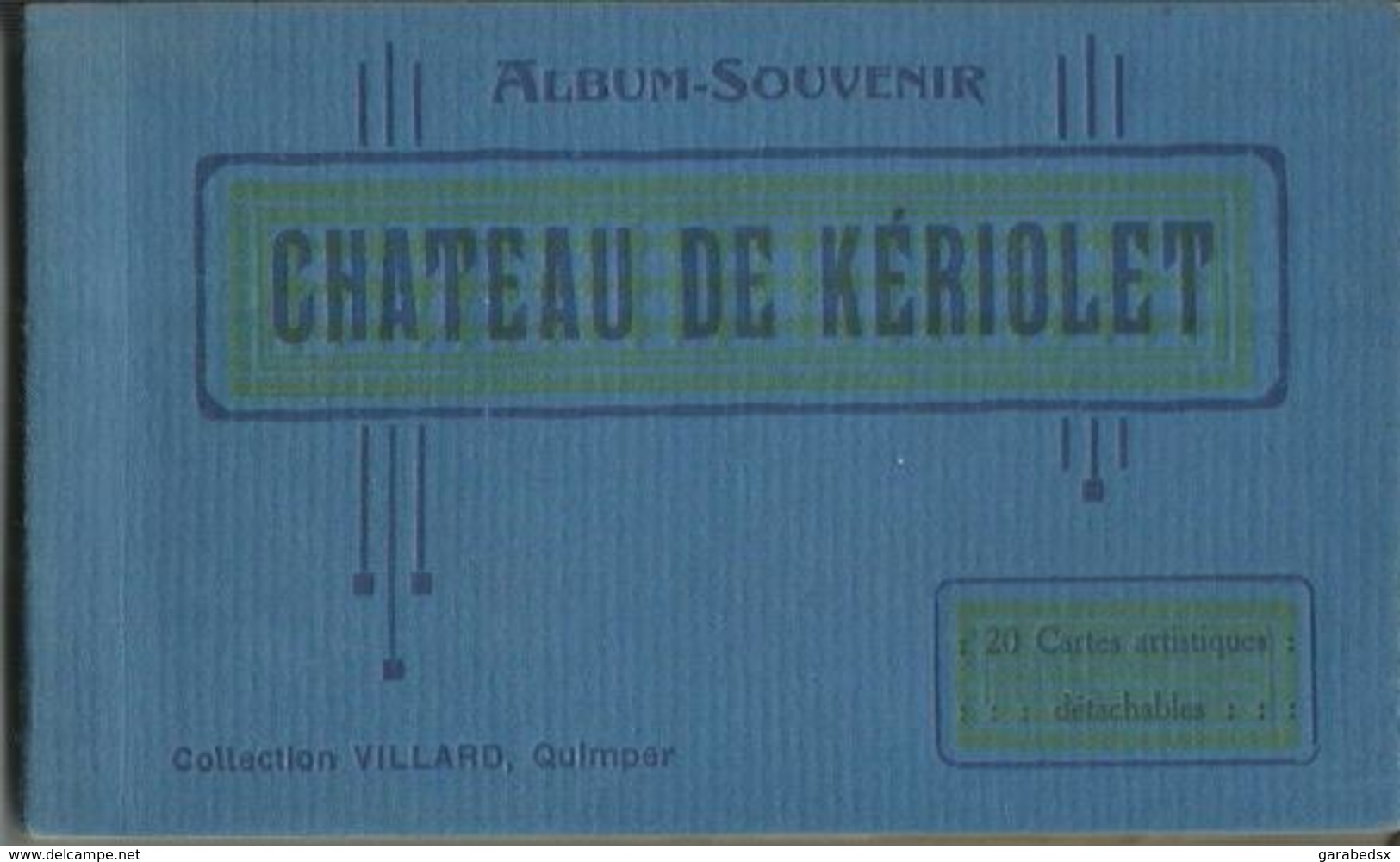 CARNET Complet De 20 Cartes Postales Anciennes Du CHATEAU DE KERIOLET (collection Villard). - Concarneau