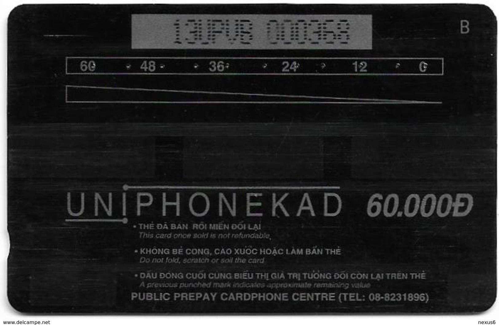 Vietnam - Uniphonekad - Grapefruit - 13UPVB - 18.547ex, Used - Vietnam