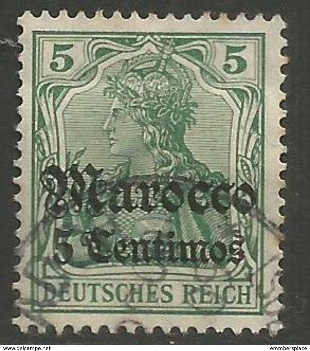 German Offices Morocco - 1905 Germania Overprint  & Surcharge 5c/5pf Used  Mi  20 - Morocco (offices)