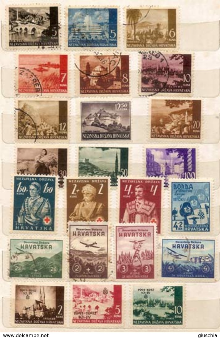 (Fb).Croazia.1941/45.Antica Collezione.Francobolli Nuovi E Usati (6 Scan) (118-15) - Croatie