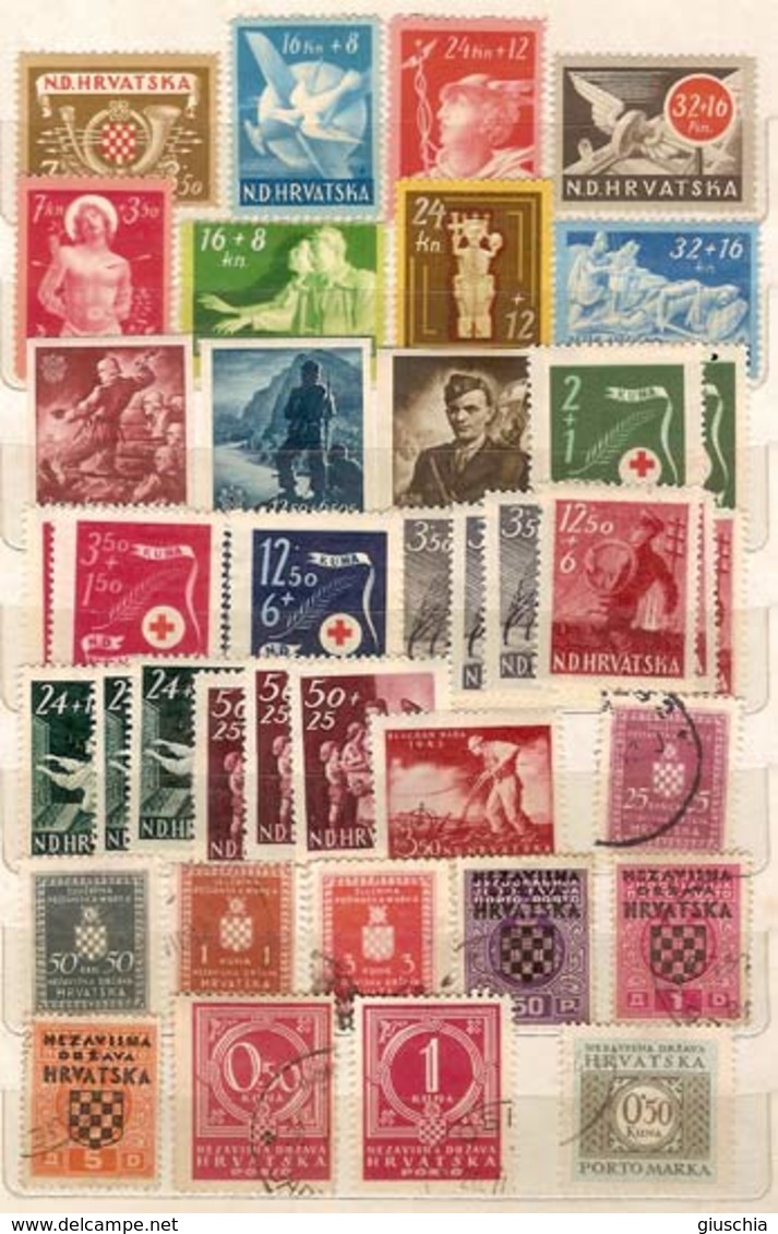 (Fb).Croazia.1941/45.Antica Collezione.Francobolli Nuovi E Usati (6 Scan) (118-15) - Croatie
