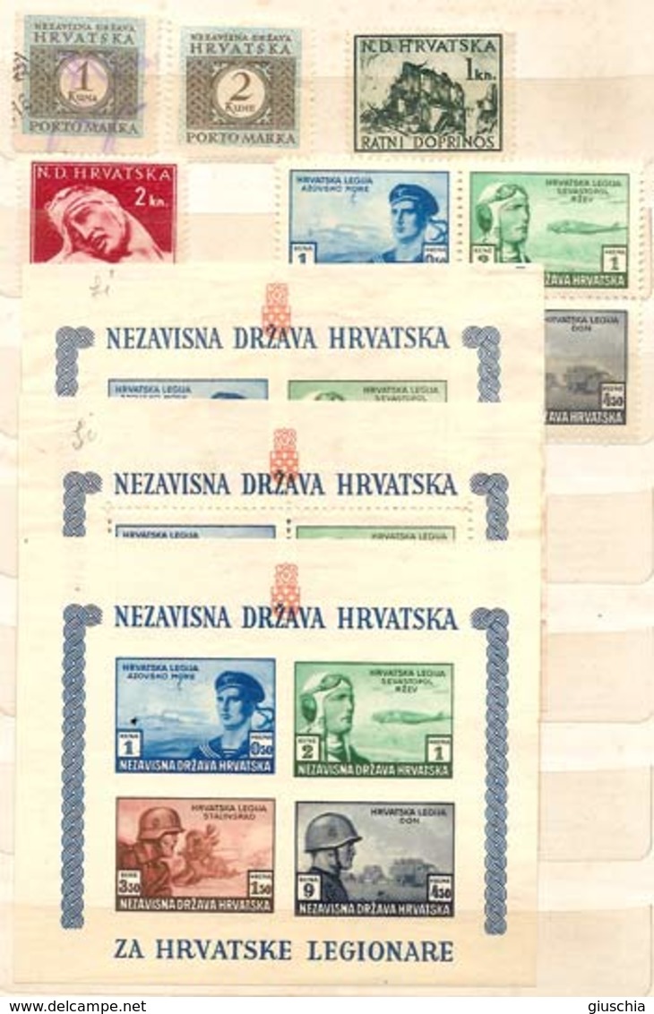 (Fb).Croazia.1941/45.Antica Collezione.Francobolli Nuovi E Usati (6 Scan) (118-15) - Croatie