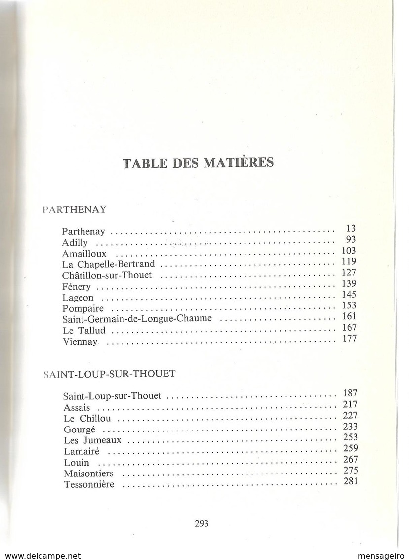 (LIV) HISTOIRE DES COMMUNES DES DEUX SEVRES - LE PAYS DE GATINE VOL 1 - MAURICE POIGNAT - PARTHENAY SAINT LOUP /THOUET - Poitou-Charentes