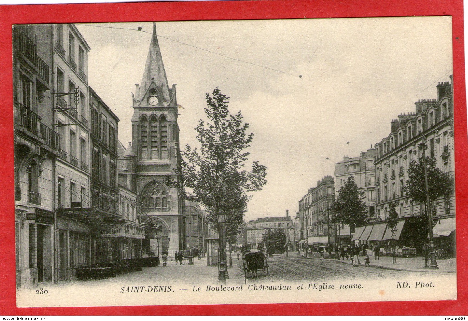 SAINT-DENIS - Le Boulevard Chateaudun Et L'Eglise Neuve - - Saint Denis