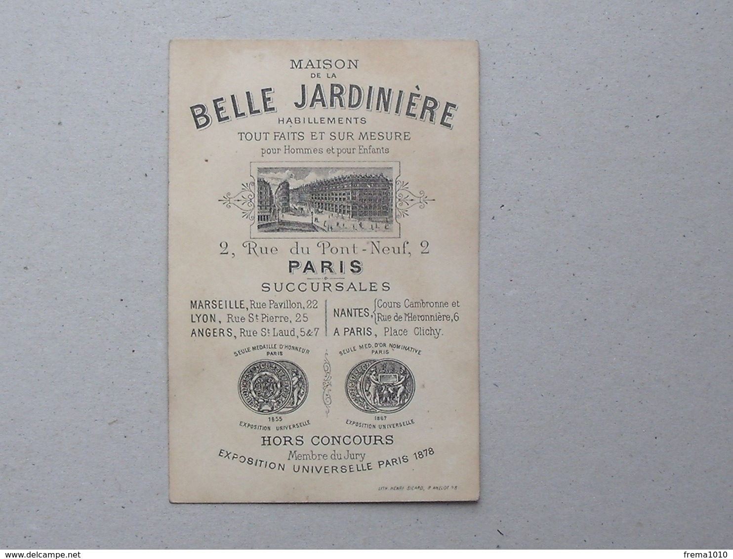 CHROMO Maison BELLE JARDINIERE: LE COUSIN Série INSECTE GEANT - Escrime "Touché ! Et Juste Au Nez !" Humour - SICARD - Autres & Non Classés