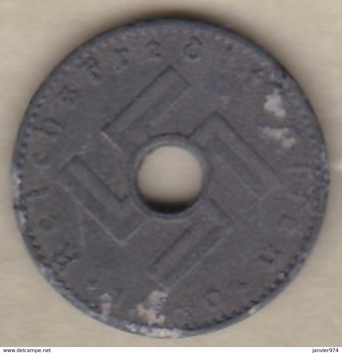 ALLEMAGNE. 5 REICHSPFENNIG 1940 A. Type Troué. ZINC - 5 Reichspfennig