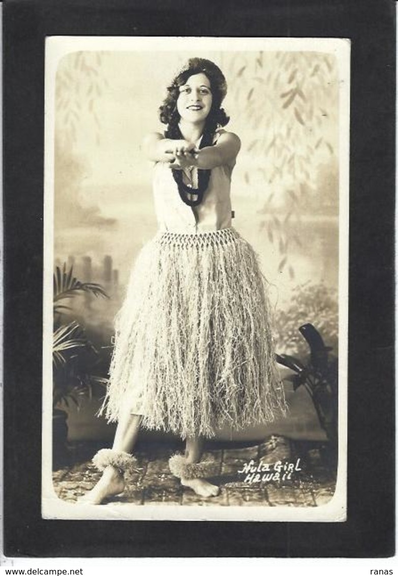 CPA Hawaï Honolulu Girl Woman Circulé Carte Photo RPPC - Honolulu