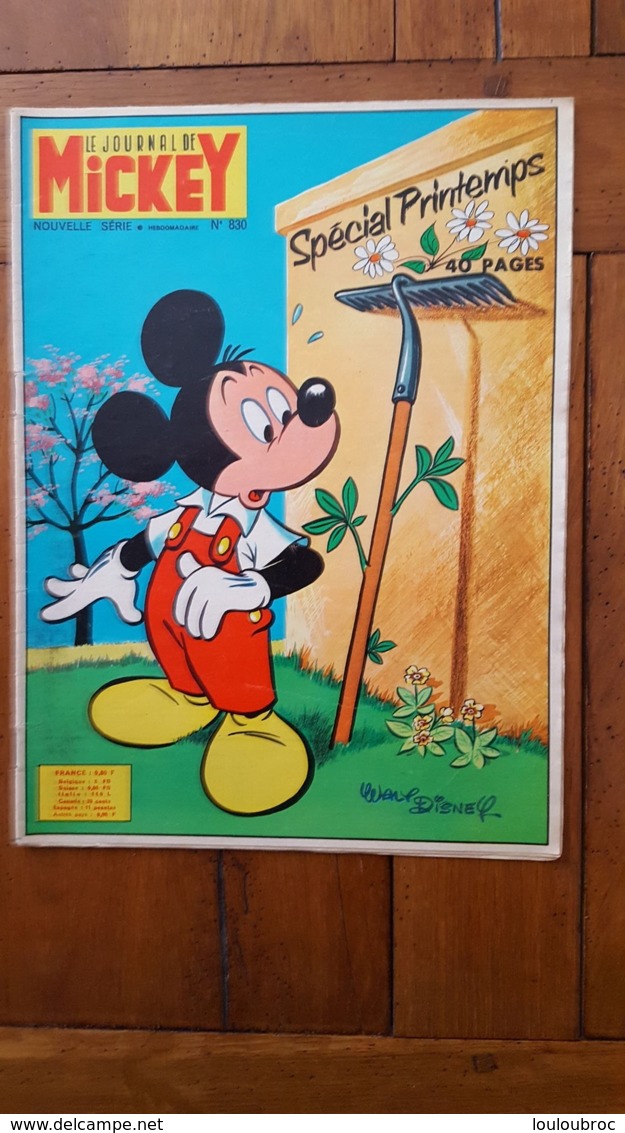 LE JOURNAL DE MICKEY ANNEE 1968  N°830 - Journal De Mickey