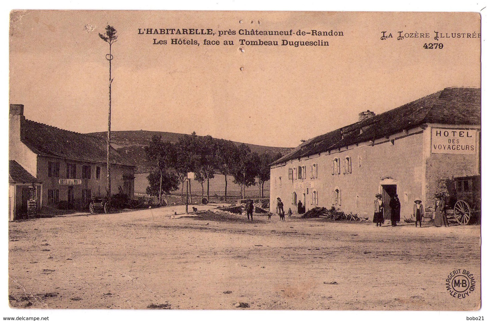 4381 - Chateauneuf De Randon ( 48 ) - L'Habitarelle ( Les Hotels , Face Au Tombeau Duguesclin - N°4279 - M.B. - - Chateauneuf De Randon