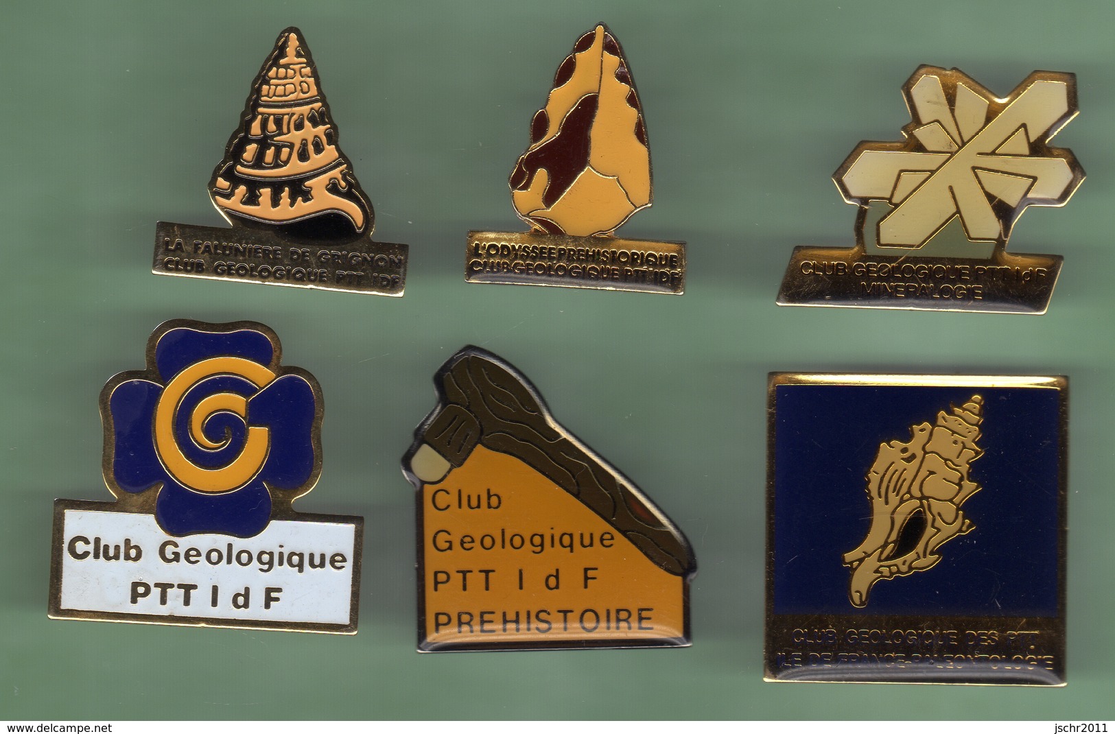 CLUB GEOLOGIQUE *** PTT IDF *** Lot De 6 Pin's Differents  *** 1005 - Autres & Non Classés