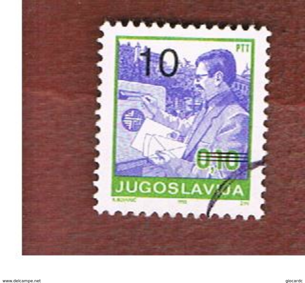 JUGOSLAVIA (YUGOSLAVIA)   - SG 2762  -    1991  POSTAL SERVICES OVERPRINTED   -  USED - Usati