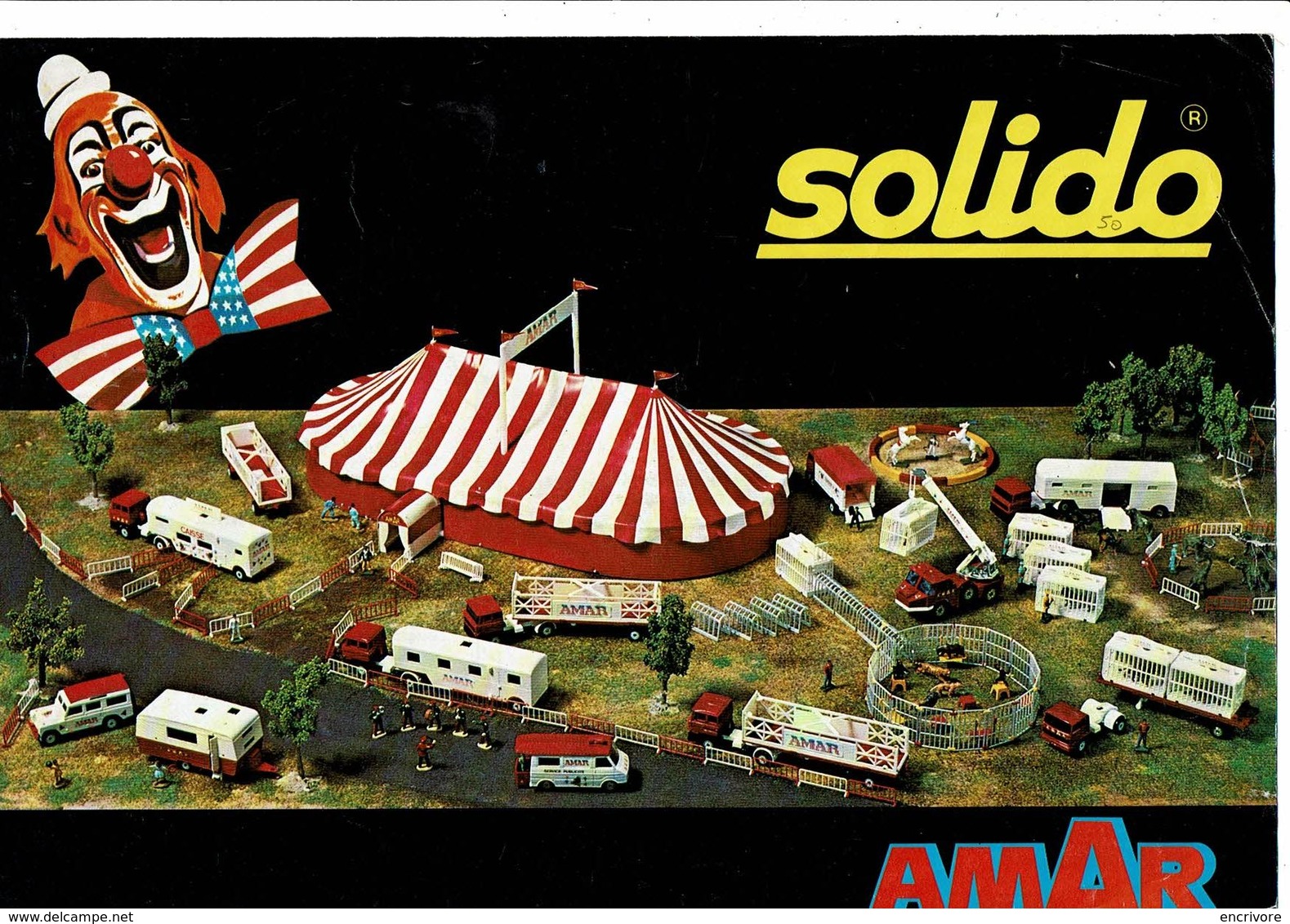 Brochure Catalogue SOLIDO Cirque AMAR Coffrets Chapitaux Camions Ménagerie Caravane - 1950 - ...