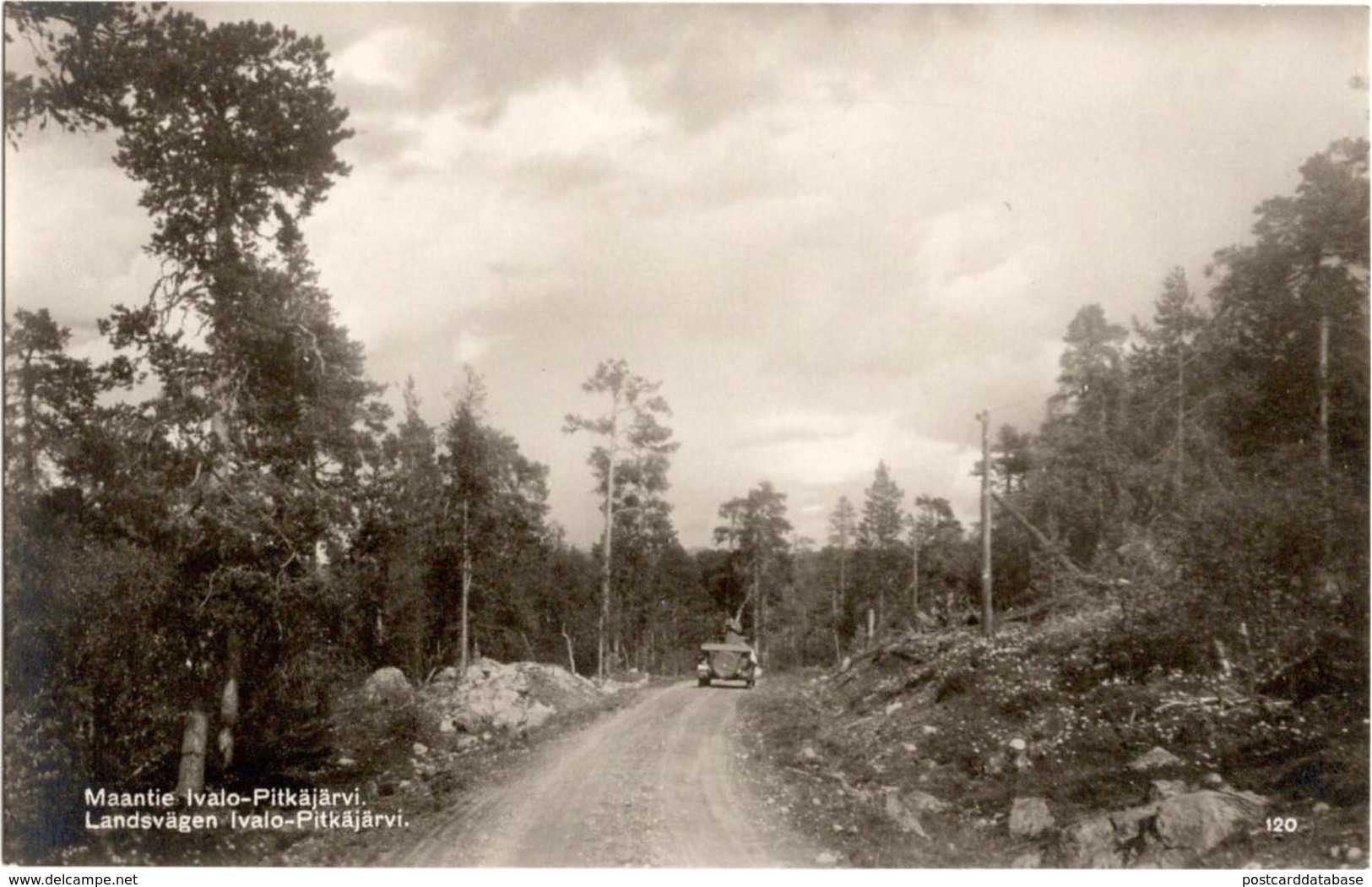 Maantie Ivalo Pitkajarvi - Landsvagen Ivalo Pitkajarvi - Finlande