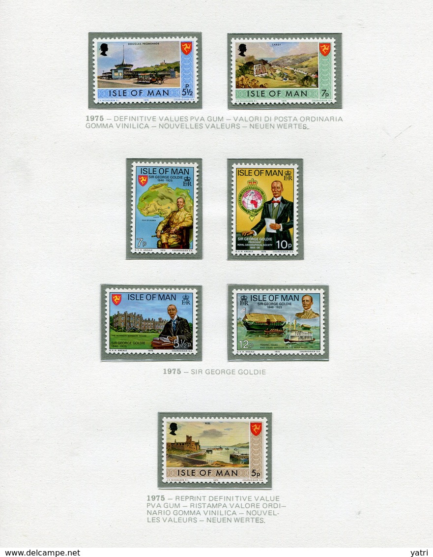 Isola Di Man - 1975 - Annata Completa / Complete Year Set ** MNH = Con Segnatasse ** - Isola Di Man