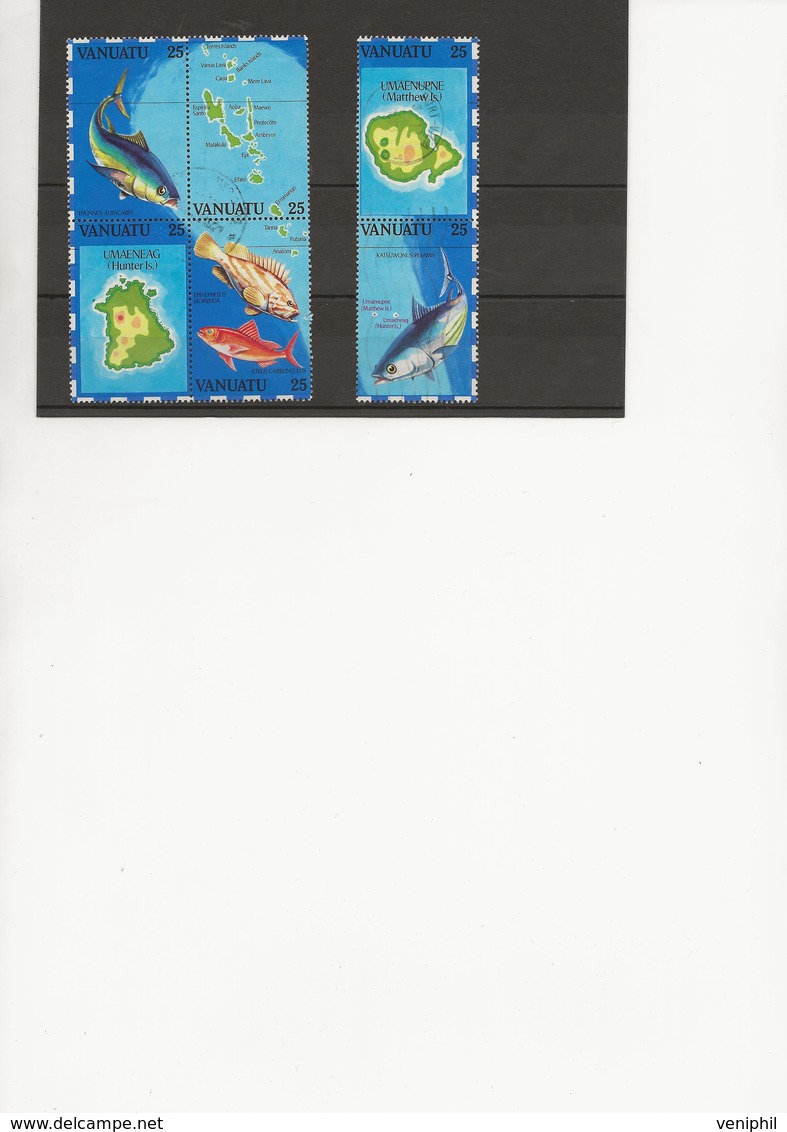 VANUATU - BLOC N° 4 OBLITERE  POISSON  ANNEE 1983  - COTE :24 € - Vanuatu (1980-...)