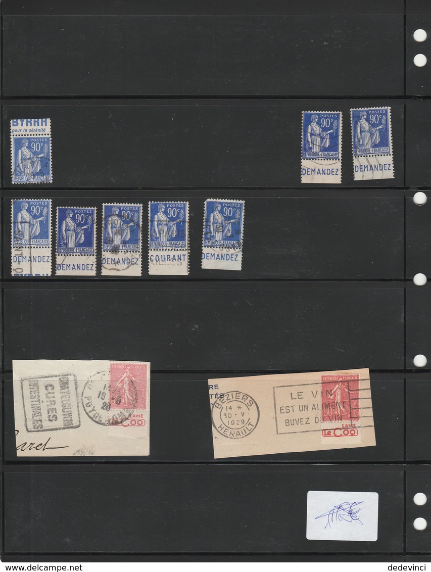 liquide ensemble de timbres avec bandelette publicitaire