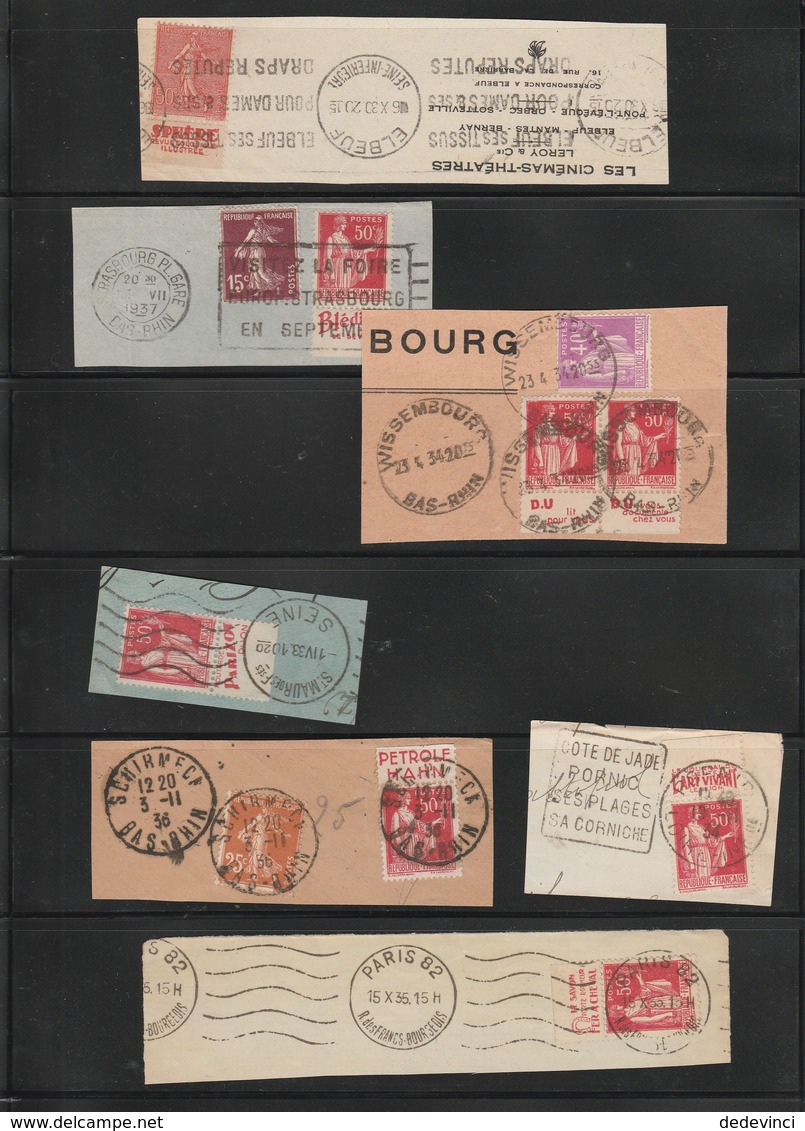 liquide ensemble de timbres avec bandelette publicitaire