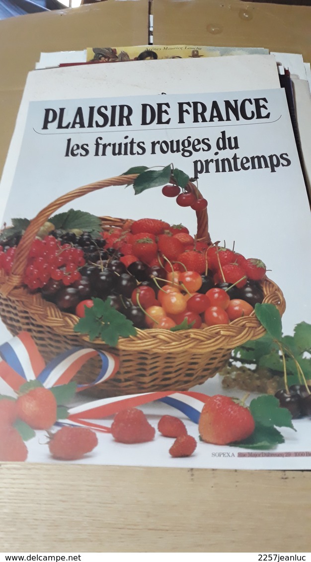 Affiche Pub Plaisir De France Les Fruits Rouges Du Printemps . - Afiches