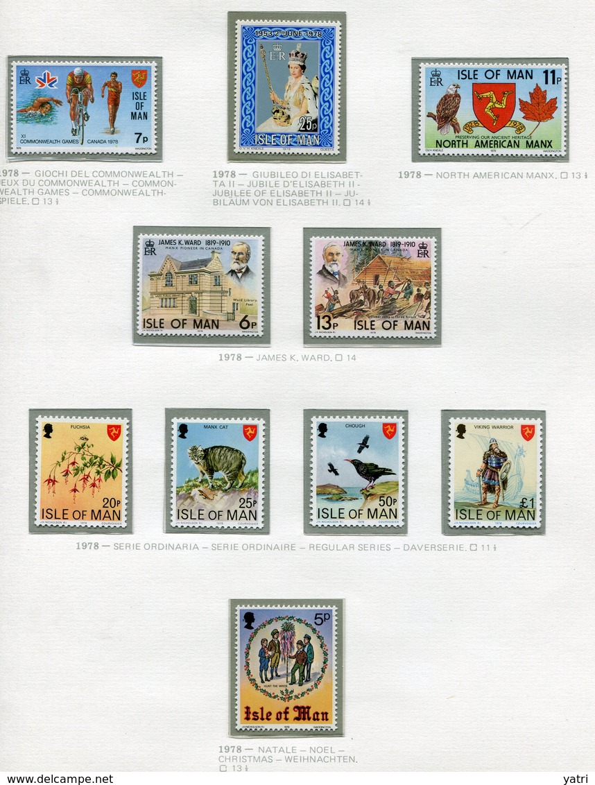 Isola Di Man - 1978 - Annata Completa / Complete Year Set ** MNH = Con Minifogli ** - Isola Di Man