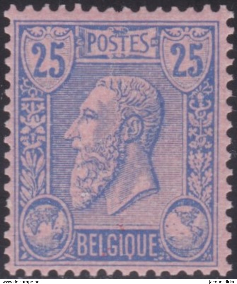 Belgie   .  OBP  .   48  (2 Scans)     .    **   .     Postfris    .  /   .  Neuf Sans Charniere - 1883 Leopold II.