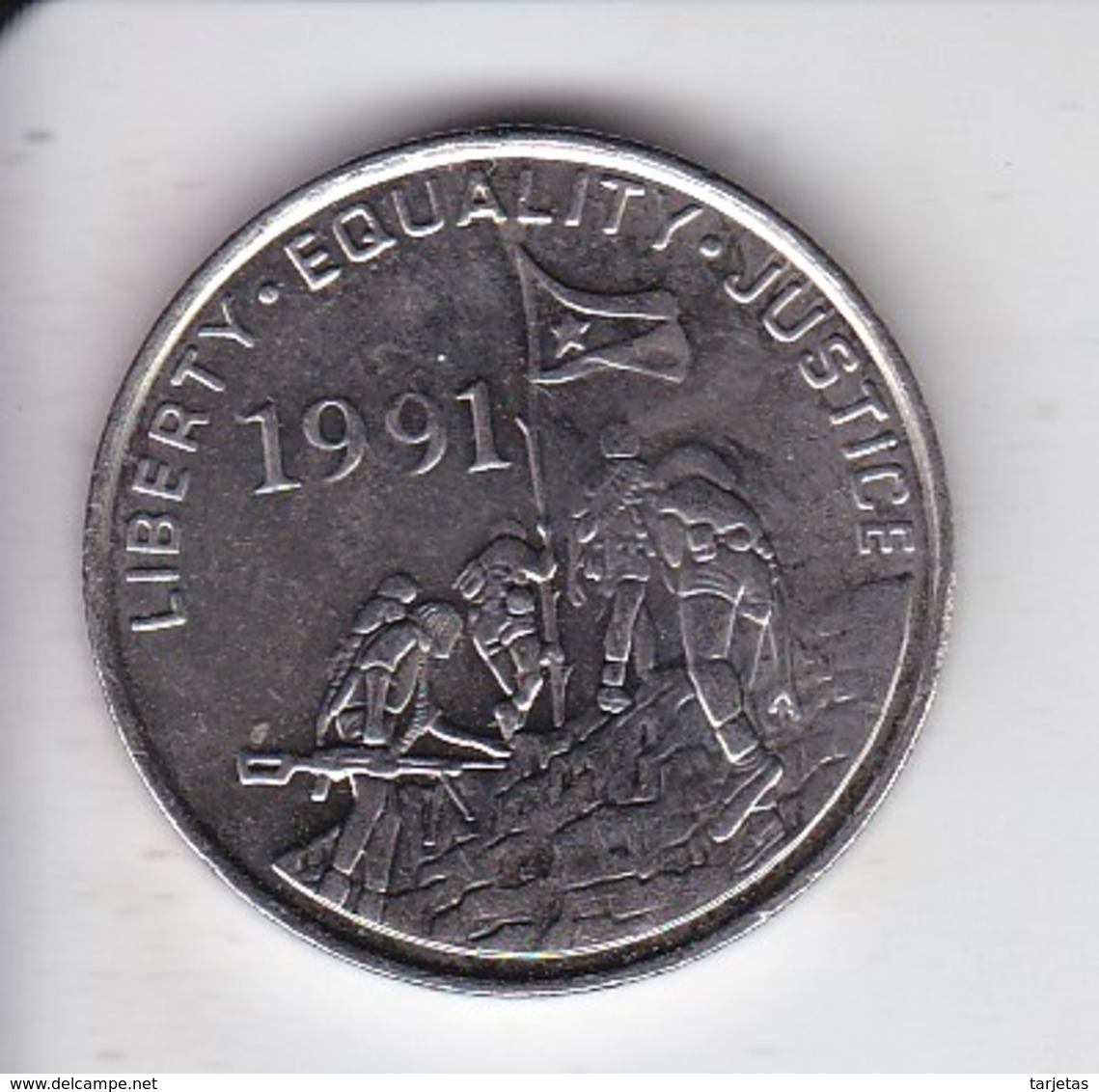 MONEDA DE ERITREA DE 100 CENTS DEL AÑO 1991 (ELEFANTE-ELEPHANT) - Erythrée