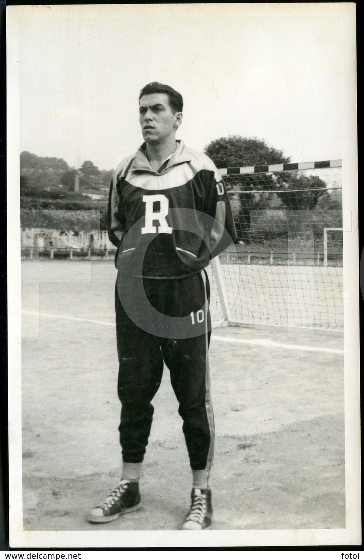 1959 REAL FOTO PHOTO POSTCARD SIZE HANDBALL PLAYER ANDEBOL FERROVIARIOS CAMPANHÃ PORTO PORTUGAL - Handball