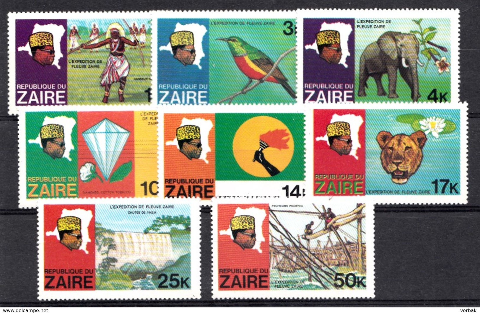 Zaire 1979 Mi.nr: 589-596 Flussexpedition Auf Dem Zaire  Neuf Sans Charniere / MNH / Postfris - Ongebruikt