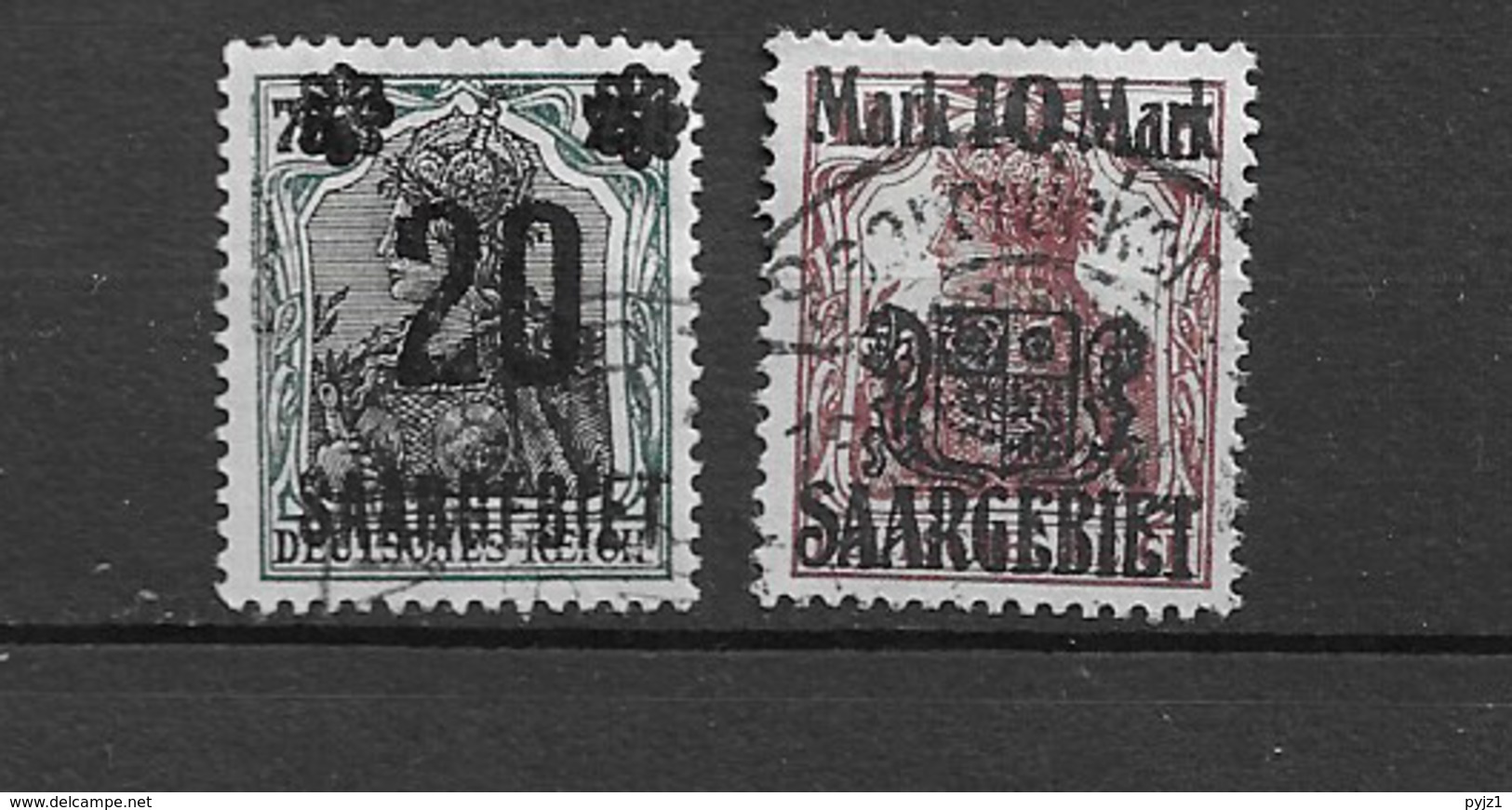 1920 USED Saargebiet, Mi 50, 52 - Oblitérés