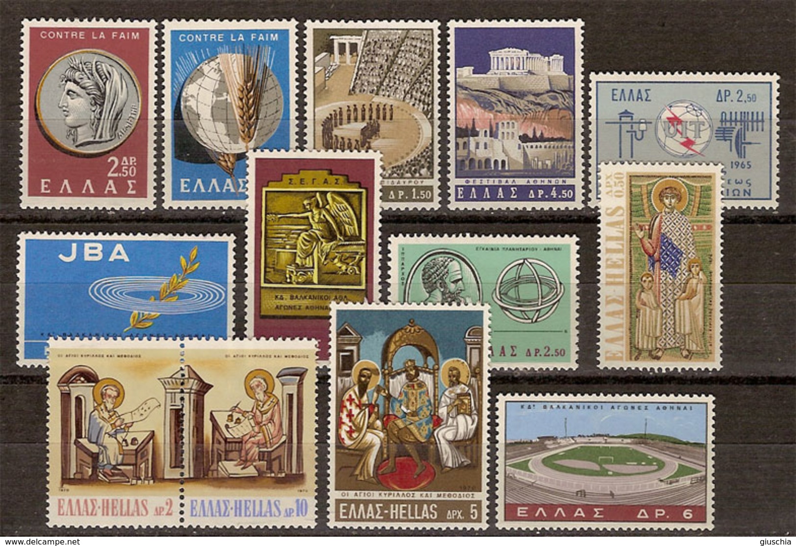 (Fb).Grecia.1963/70.Lotto Di 7 Serie Complete.13 Val Nuovi,gomma Integra,MNH (223-18) - Nuovi