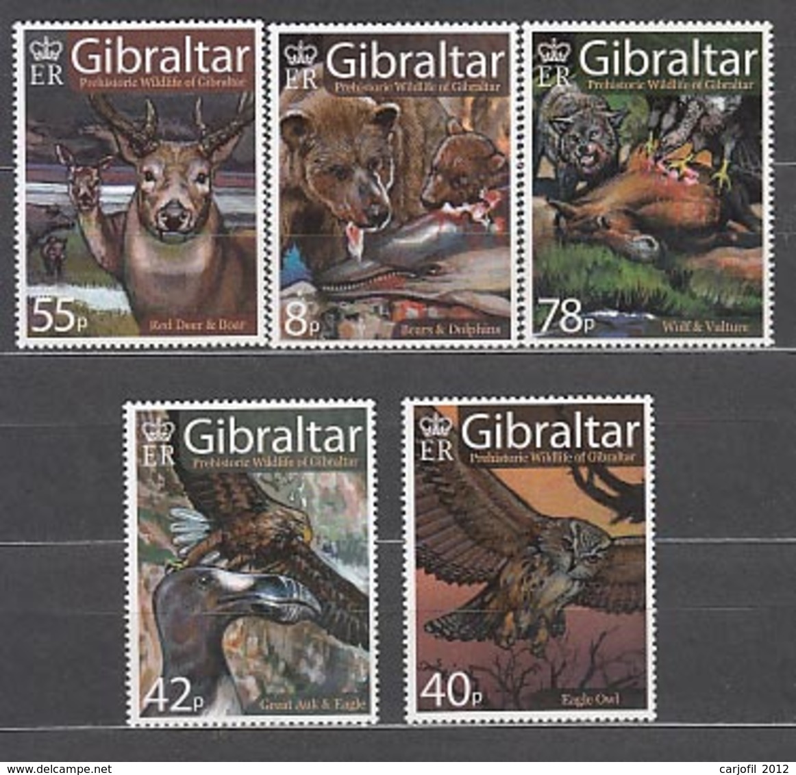 Gibraltar - Correo 2007 Yvert 1220/4 ** Mnh Fauna Prehist�rica - Gibraltar