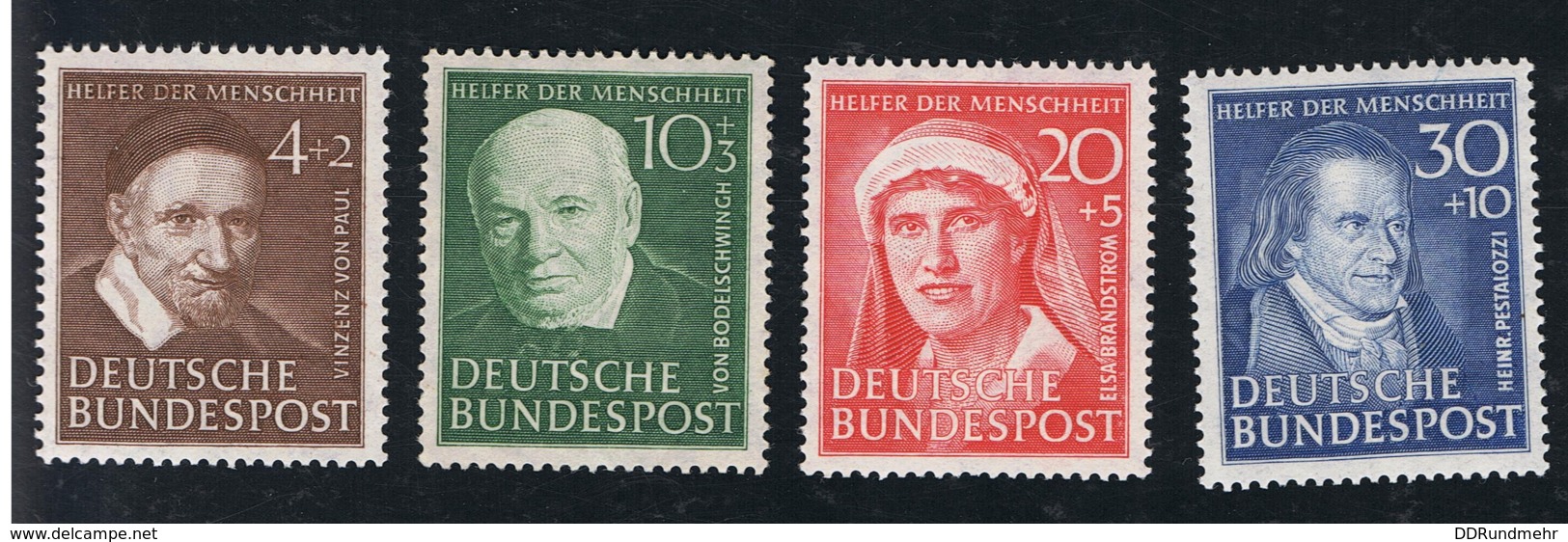 1951 23. Okt. Wohlfahrt Mi DE 143 - 46 Sn DE B320 - 23 Yt DE 29 - 32 Sg DE 1069 - 72 AFA DE 1106 - 09 Postfr. Xx - Ungebraucht