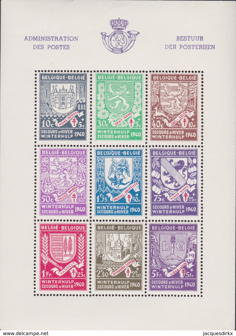 Belgie   .  OBP      .      Blok 10      .    **   .     Postfris    .  /   .  Neuf Sans Charniere - 1924-1960