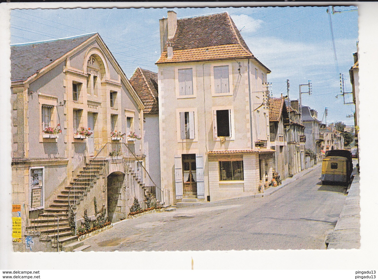 Au Plus Rapide Ste Alvere Dordogne Mairie Rue Principale Commerces Tube Citroën Colorisée - Sonstige & Ohne Zuordnung