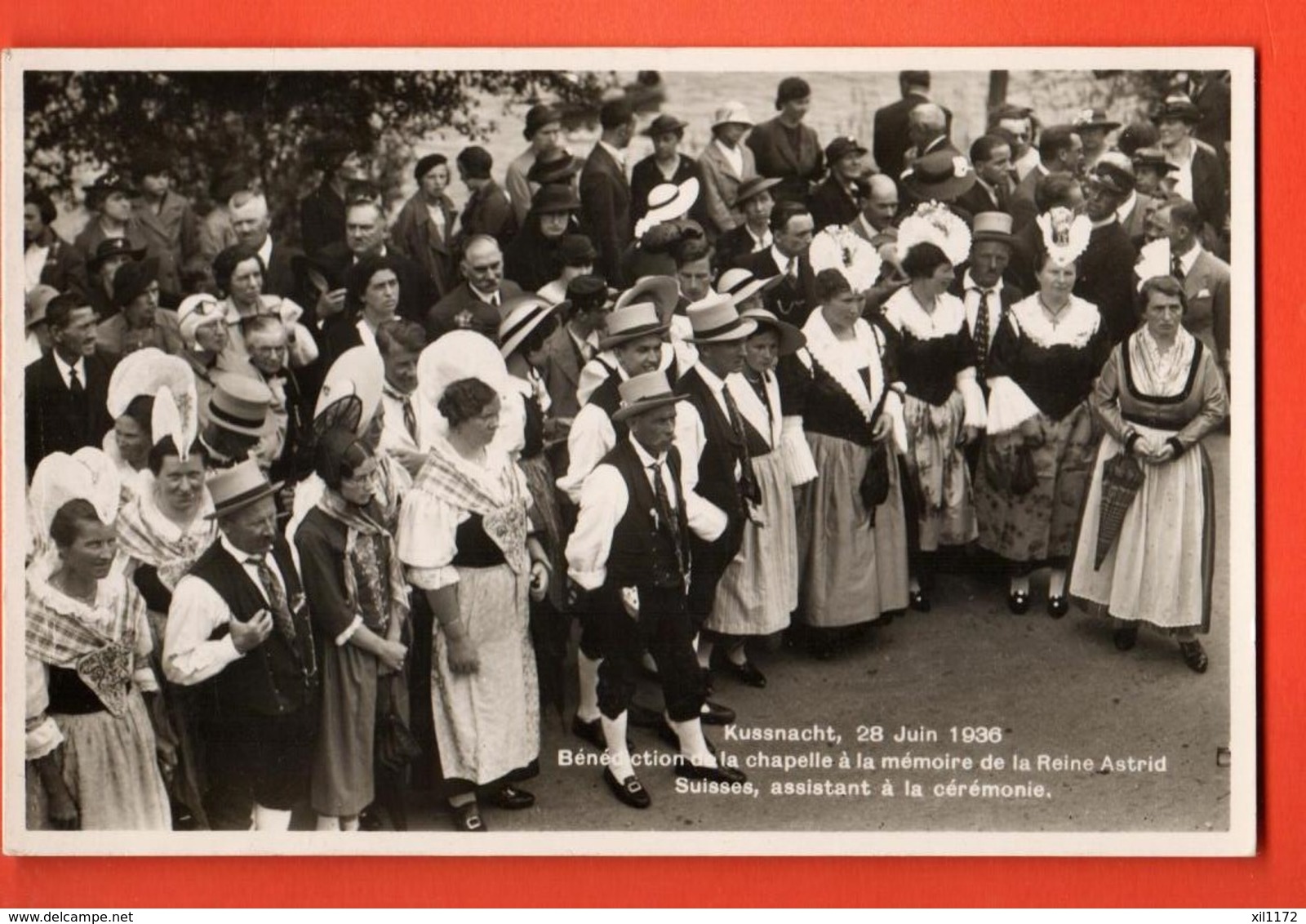 TSE-17 Küssnacht Am Rigi Bénédiction De La Chapelle Reine Astrid De Belgique. Trachten Nicht Gelaufen - Küssnacht