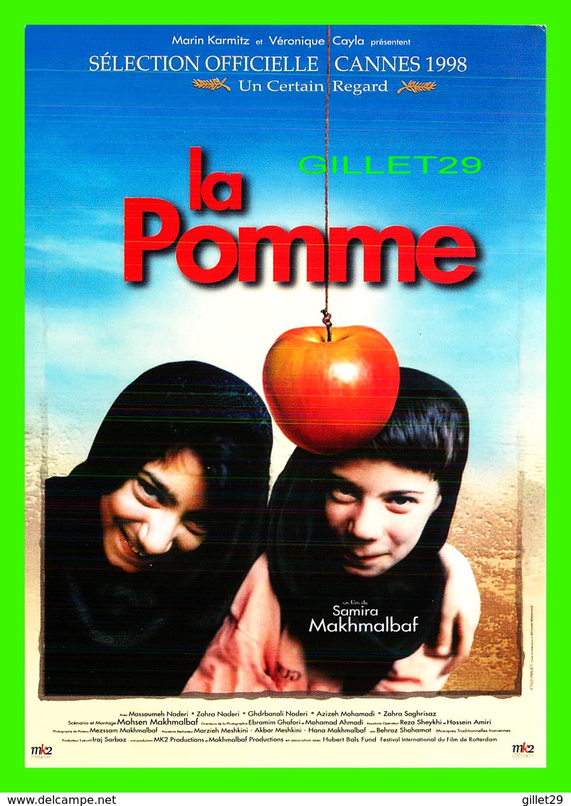 AFFICHES DE FILM - " LA POMME " FILM DE SAMIRA MAKHMALBAF EN 1998 - SÉLECTION OFFICIELLE CANNES - - Affiches Sur Carte
