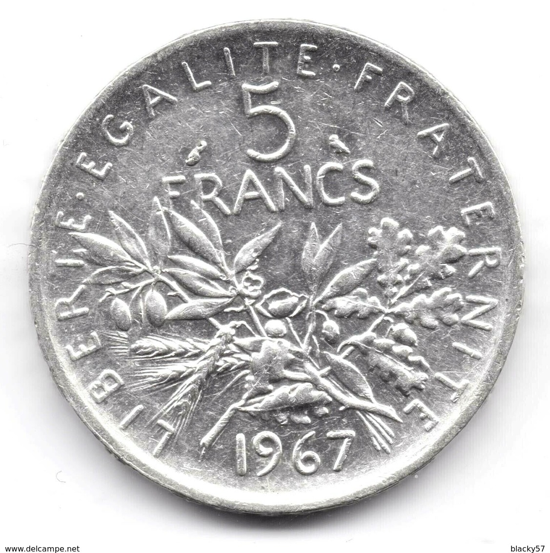 5 Francs Semeuse Argent 1967 - Autres & Non Classés