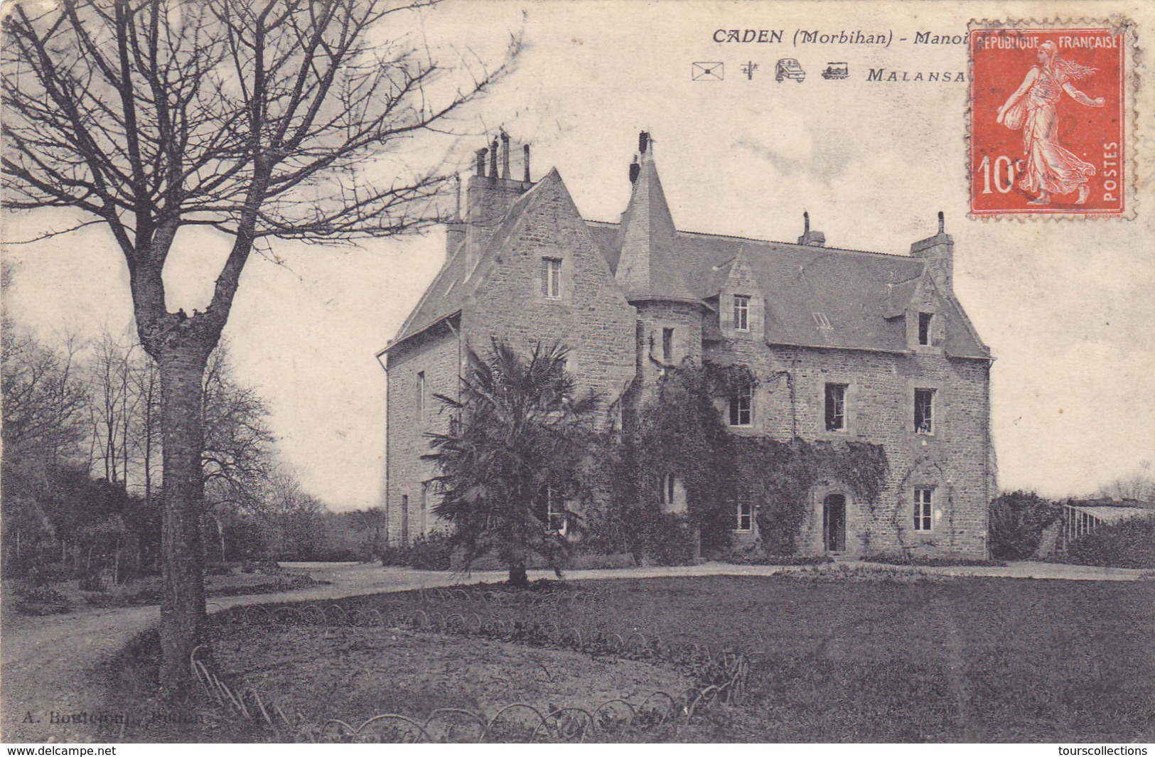 CPA 56 @ CADEN En 1912 - Manoir Desservi Par La Gare Ferroviaire De MALANSAC De La Ligne De Savenay à Landerneau - Autres & Non Classés