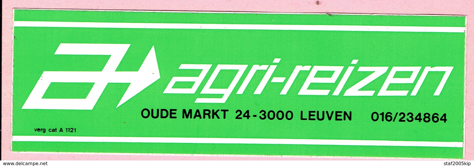 Sticker - AGRI REIZEN - Oude Markt 24 Leuven - Autocollants