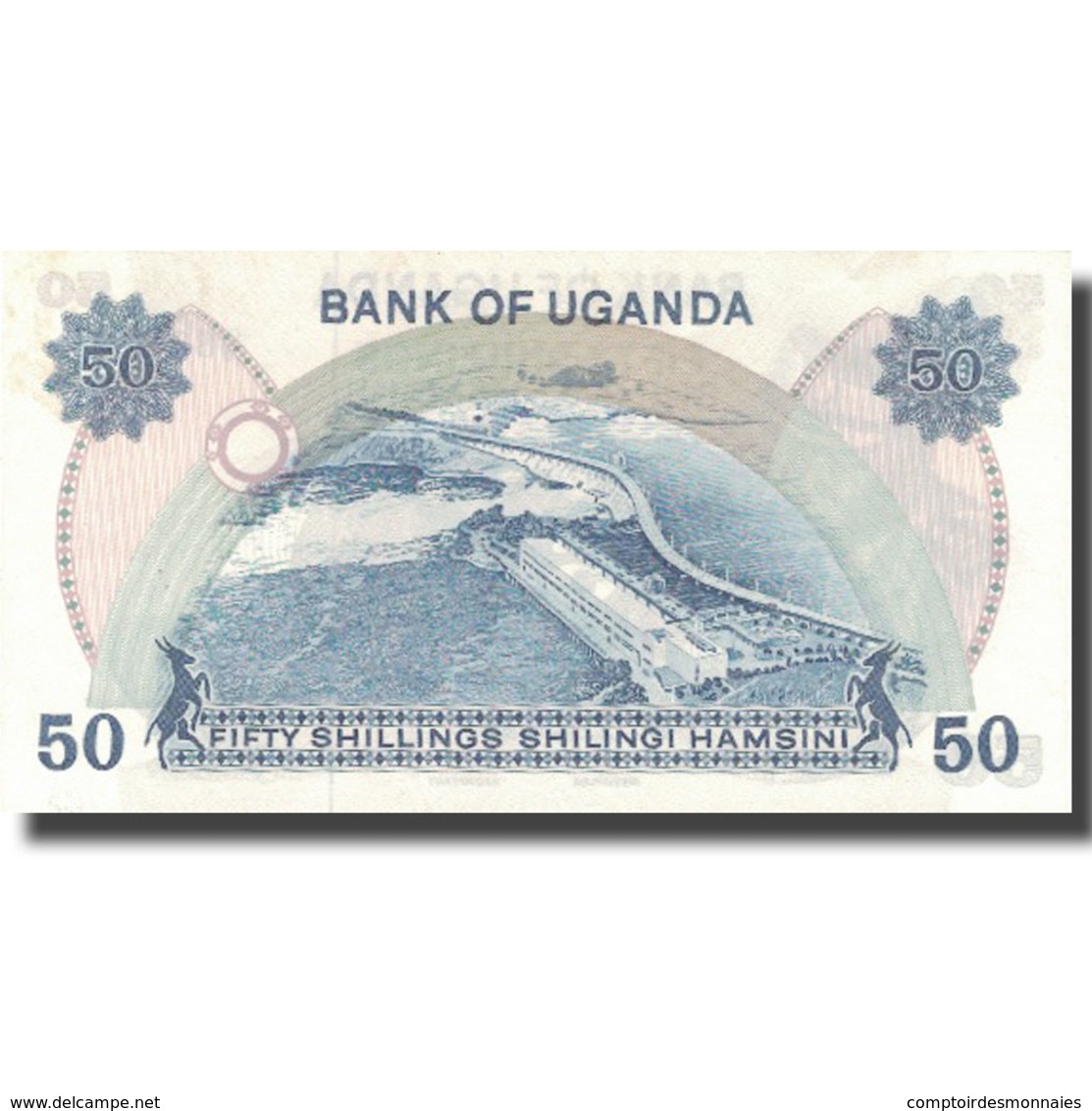 Billet, Uganda, 50 Shillings, Undated (1973), 1977, KM:8c, SUP - Ouganda