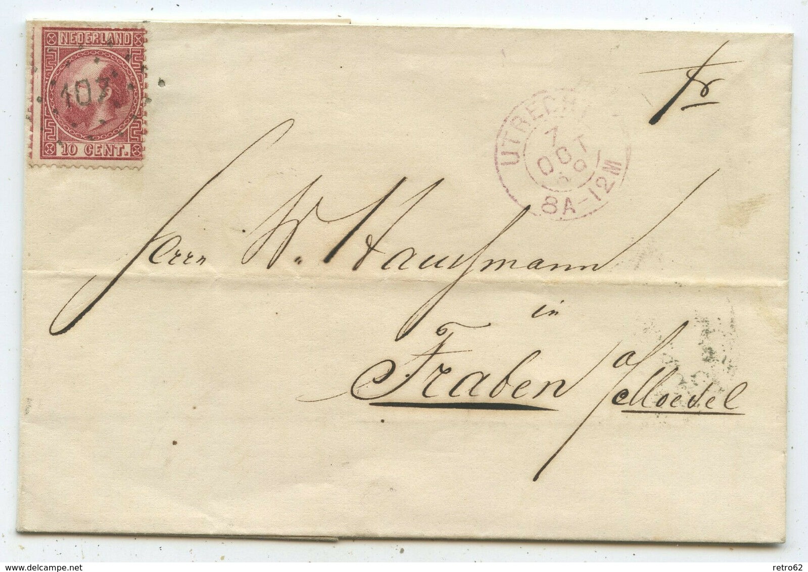 Niederlande Brief Utrecht Traben 1869 - Lettres & Documents