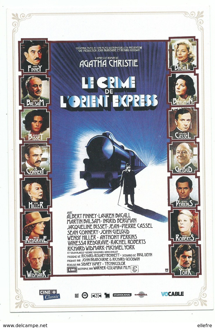 CPM Affiche Sur Carte Cinéma Le Crime De L' Orient Express De Sidney Lumet D'après Le Roman D' Agatha Christie - Posters On Cards